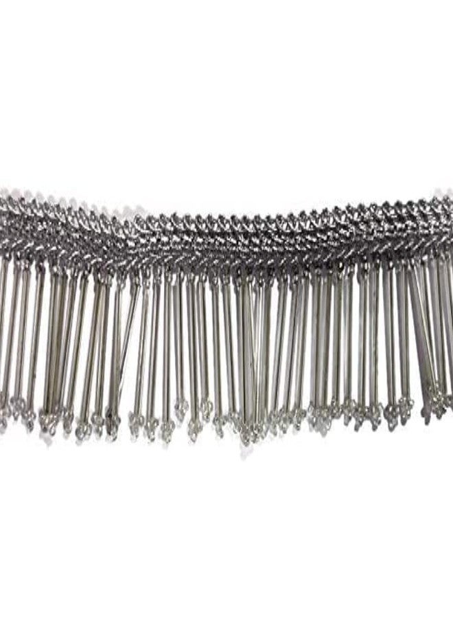 PREMDAS LACES Tassels Latkan Hanging Laces Heavy Pipe Border for Dresses (Silver, 9 Meter) - Image 2